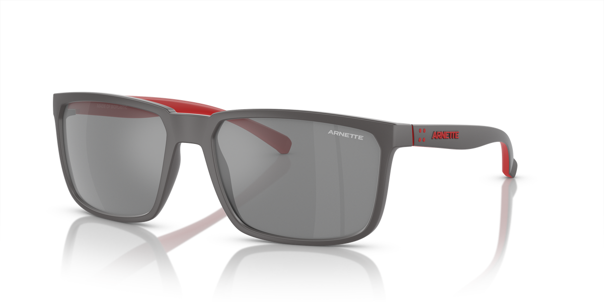 Arnette AN4251 Stripe Sunglasses in 25736G Matte Grey / Grey Mirror Silver lens