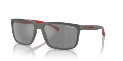 Arnette AN4251 Stripe Sunglasses in 25736G Matte Grey / Grey Mirror Silver lens