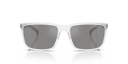 Arnette AN4251 Stripe Sunglasses in 2761Z3 Matte Crystal / Grey Mirror Silver 80 Polarized lens, front view