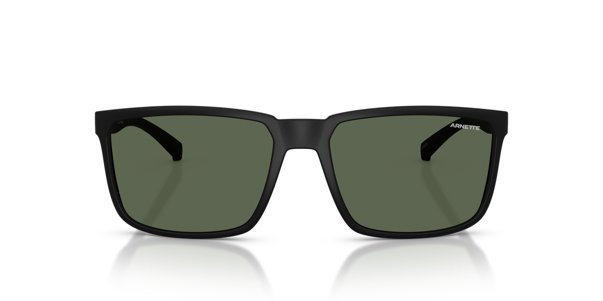 Arnette AN4251 Stripe Sunglasses in 290071 Recycled Matte Black / Dark Green lens, front view