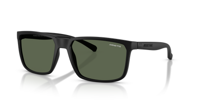 Arnette AN4251 Stripe Sunglasses in 290071 Recycled Matte Black / Dark Green lens