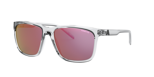 Arnette AN4272 Adios Baby! Sunglasses in 26346Q Shiny Transparent Crystal / Grey-Black lens