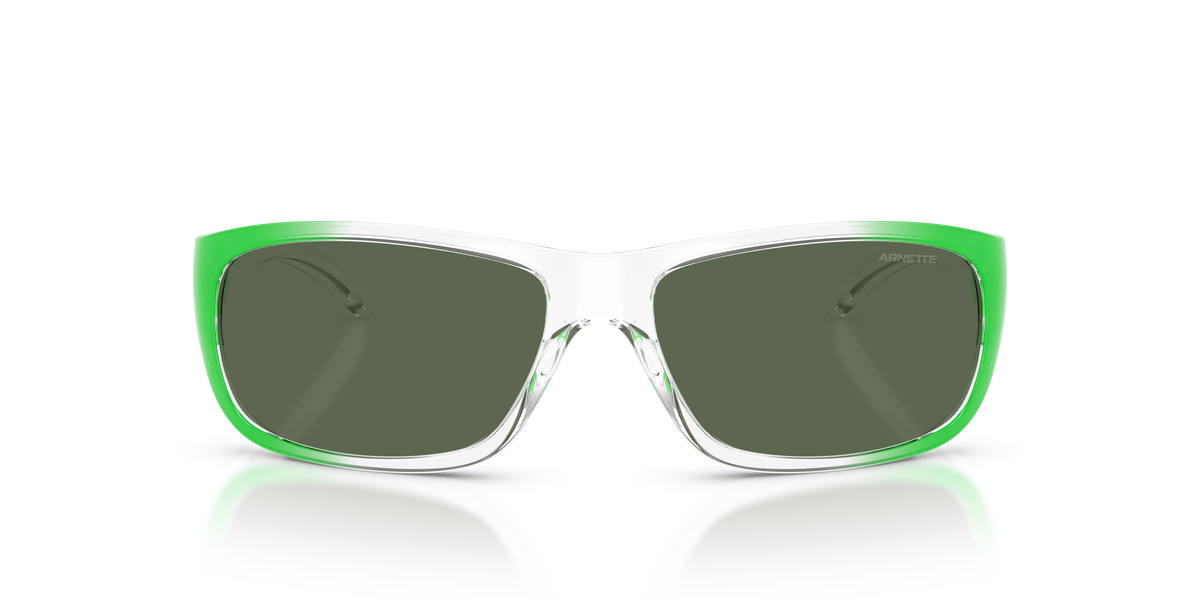 Arnette AN4290 Uka-Uka Sunglasses in 301871 Crystal Gradient Green / Dark Green lens, front view