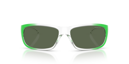 Arnette AN4290 Uka-Uka Sunglasses in 301871 Crystal Gradient Green / Dark Green lens, front view