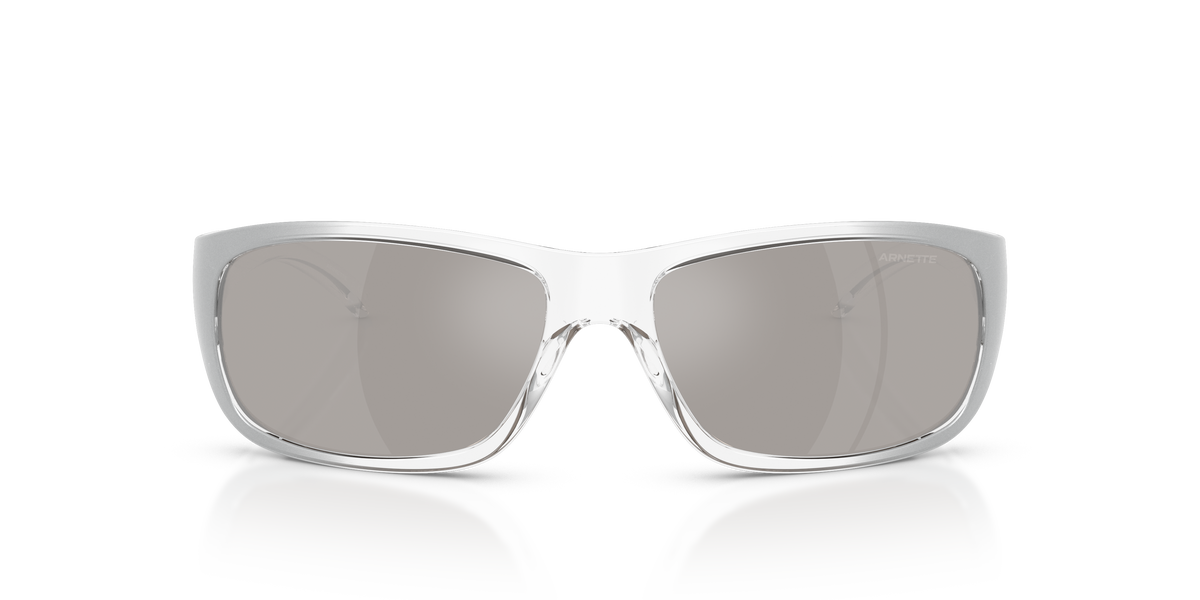 Arnette AN4290 Uka-Uka Sunglasses in 30216G Grey/Silver / Light Grey Mirror Silver 80 lens, front view