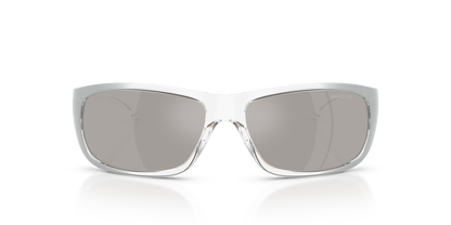 Arnette AN4290 Uka-Uka Sunglasses in 30216G Grey/Silver / Light Grey Mirror Silver 80 lens, front view