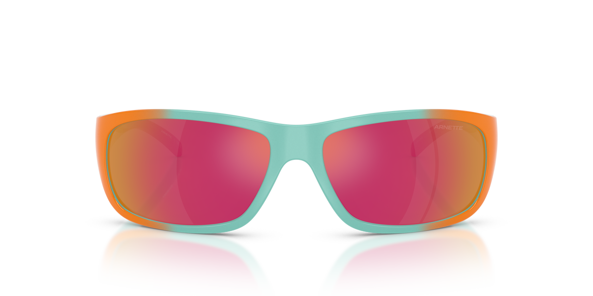 Arnette AN4290 Uka-Uka Sunglasses in 30226Q Azure/Orange / Grey Mirror Orange/Yellow  lens, front view