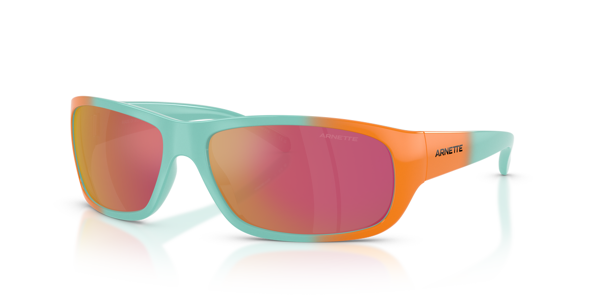 Arnette AN4290 Uka-Uka Sunglasses in 30226Q Azure/Orange / Grey Mirror Orange/Yellow  lens