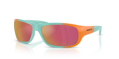 Arnette AN4290 Uka-Uka Sunglasses in 30226Q Azure/Orange / Grey Mirror Orange/Yellow  lens
