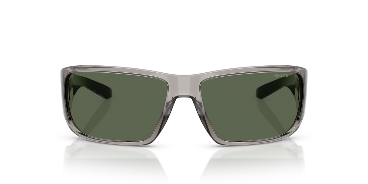 Arnette AN4297 Snap Ii Sunglasses in 266571 Transparent Grey / Dark Green lens, front view