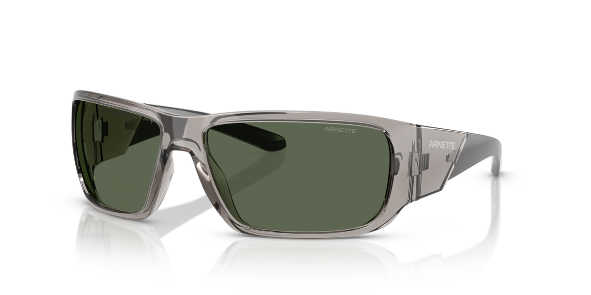 Arnette AN4297 Snap Ii Sunglasses in 266571 Transparent Grey / Dark Green lens