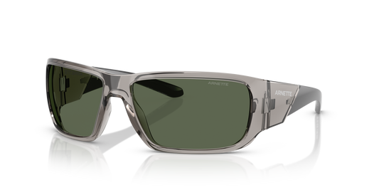 Arnette AN4297 Snap Ii Sunglasses in 266571 Transparent Grey / Dark Green lens