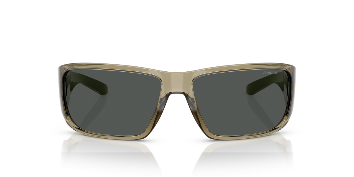 Arnette AN4297 Snap Ii Sunglasses in 303187 Transparent Olive / Dark Grey lens, front view