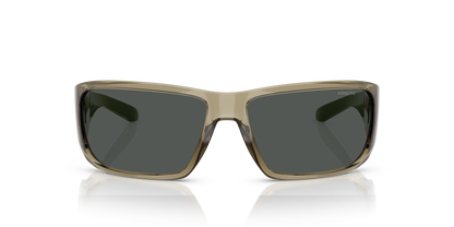 Arnette AN4297 Snap Ii Sunglasses in 303187 Transparent Olive / Dark Grey lens, front view