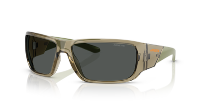 Arnette AN4297 Snap Ii Sunglasses in 303187 Transparent Olive / Dark Grey lens