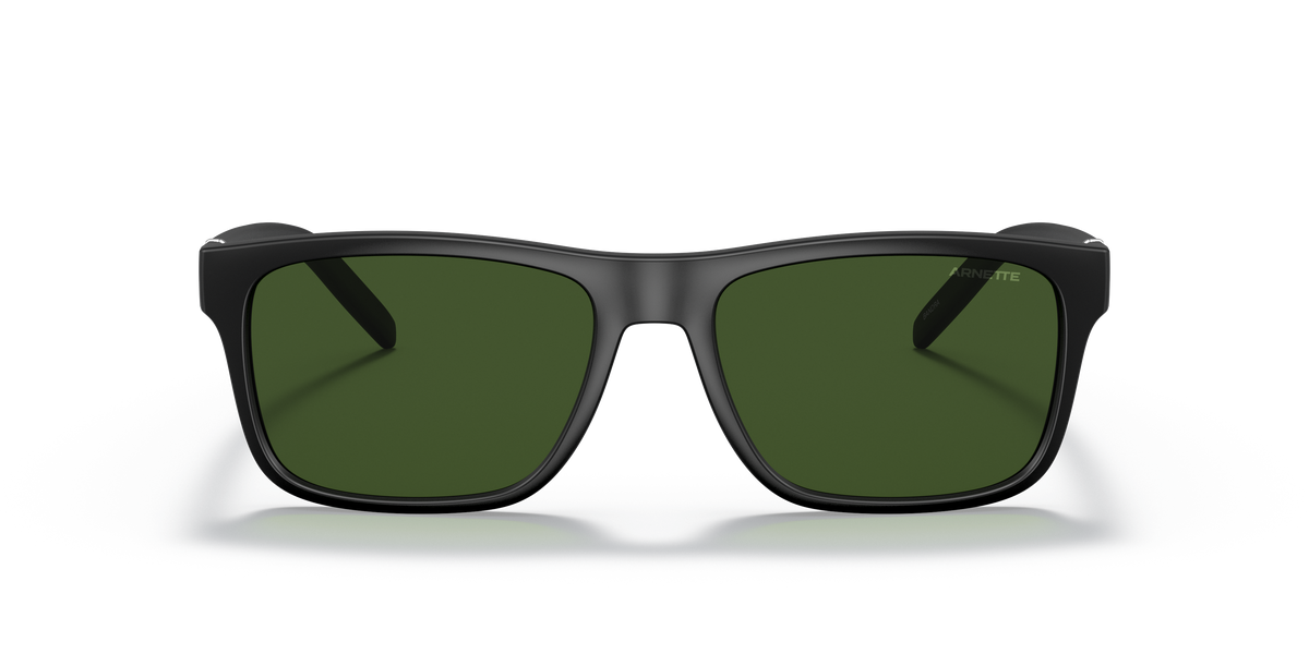 Arnette AN4298 Bandra Sunglasses in 275871 Matte Black / Dark Green lens, front view