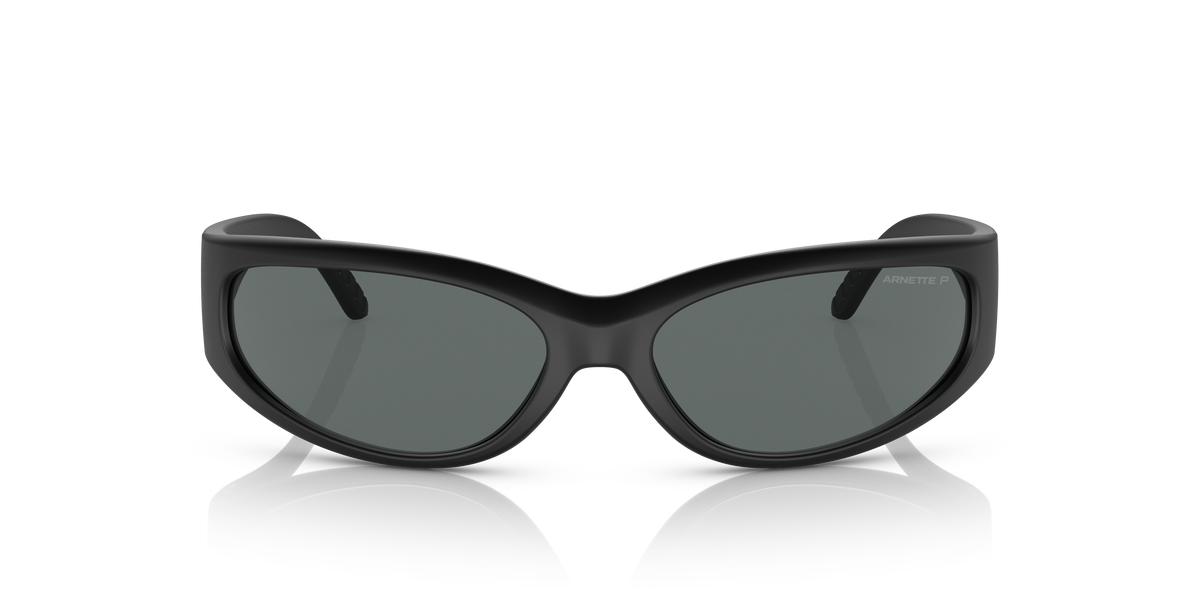 Arnette AN4302 Catfish Sunglasses in 275881 Matte Black / Dark Grey Polarized lens, front view