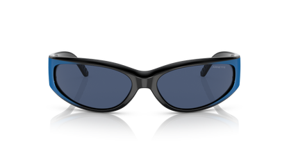 Arnette AN4302 Catfish Sunglasses in 281880 Black Gradiant Metal Blue / Dark Blue lens, front view