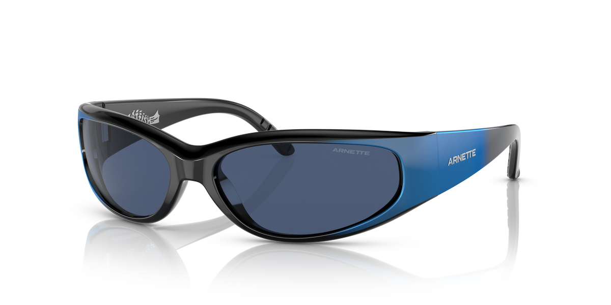 Arnette AN4302 Catfish Sunglasses in 281880 Black Gradiant Metal Blue / Dark Blue lens