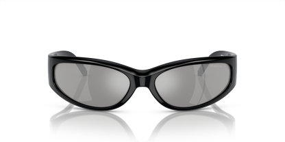 Arnette AN4302 Catfish Sunglasses in 2900Z3 Recycled Black / Silver lens, front view