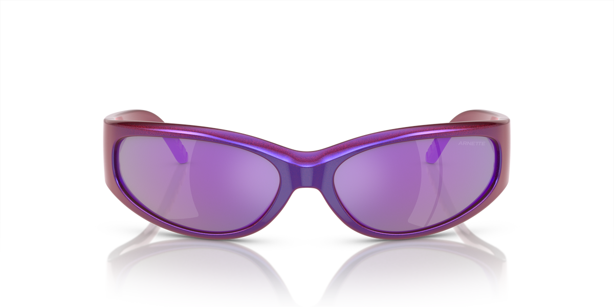 Arnette AN4302 Catfish Sunglasses in 29084V Iridescent Blue/Violet / Grey Mirror Violet lens, front view