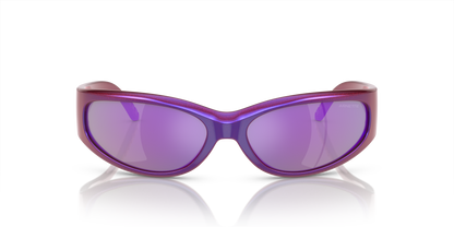 Arnette AN4302 Catfish Sunglasses in 29084V Iridescent Blue/Violet / Grey Mirror Violet lens, front view