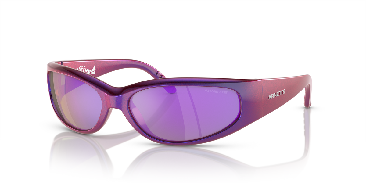 Arnette AN4302 Catfish Sunglasses in 29084V Iridescent Blue/Violet / Grey Mirror Violet lens