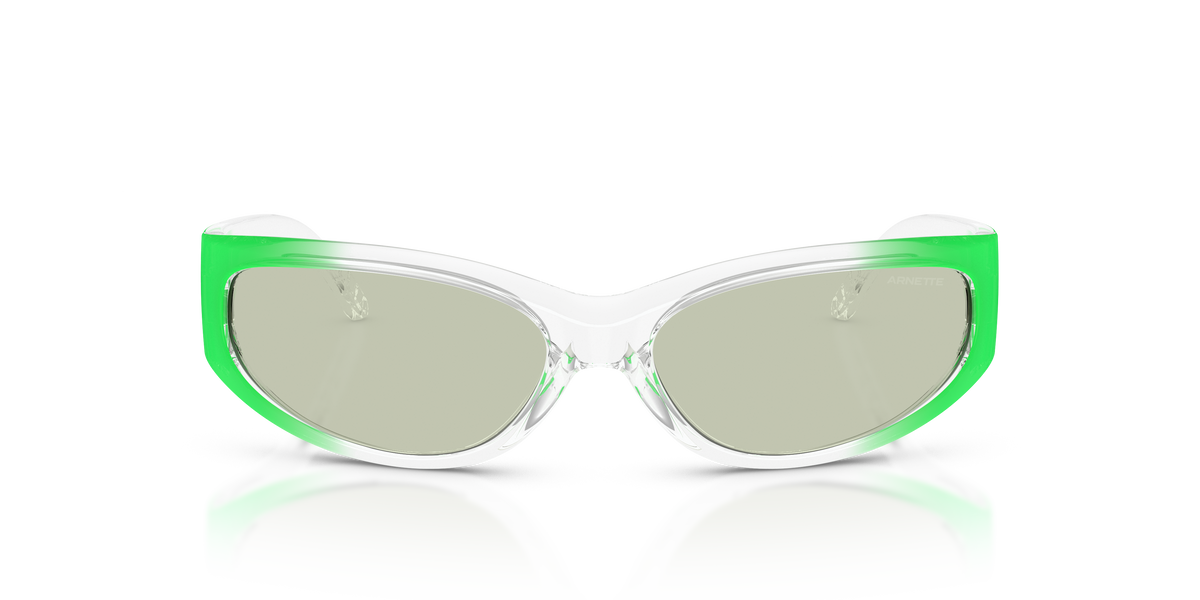 Arnette AN4302 Catfish Sunglasses in 3018/2 Crystal Gradient Green / Light Green lens, front view