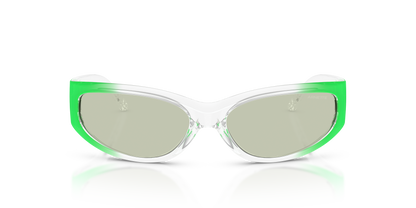Arnette AN4302 Catfish Sunglasses in 3018/2 Crystal Gradient Green / Light Green lens, front view