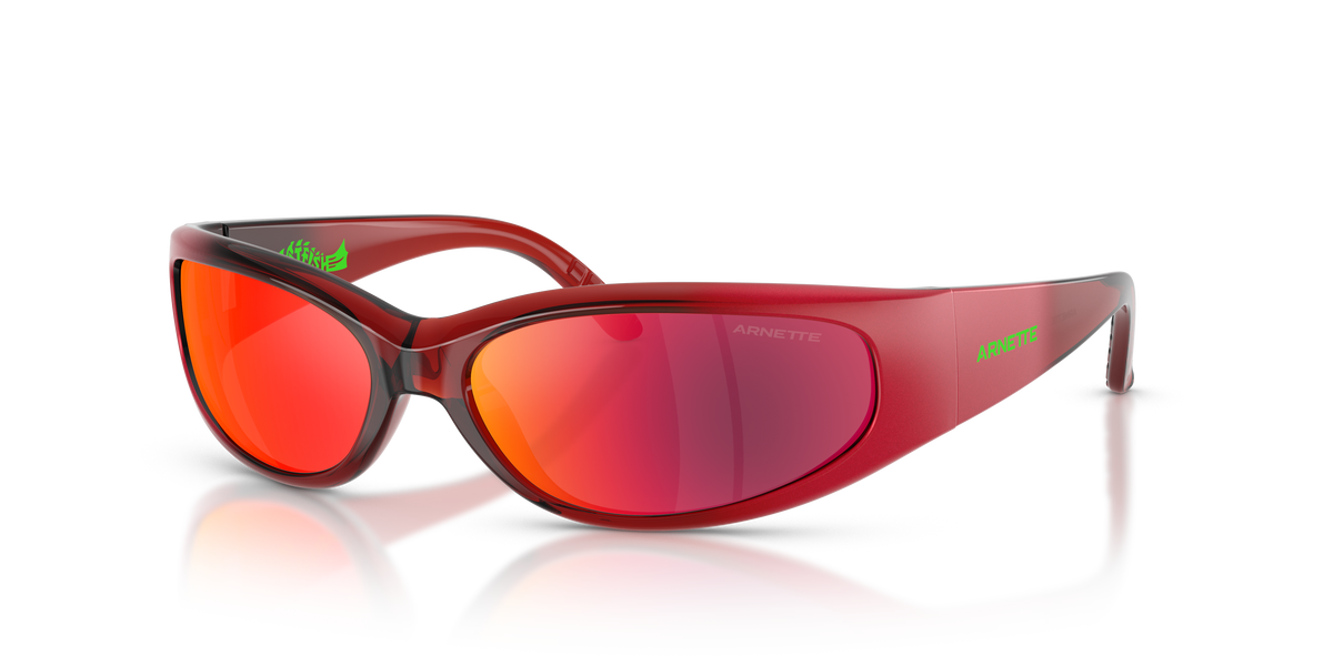 Arnette AN4302 Catfish Sunglasses in 30196Q Orange Transparent Gradient Red / Grey Mirror Orange/Yellow  lens