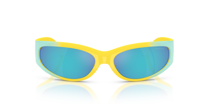 Arnette AN4302 Catfish Sunglasses in 30201U Yellow Gradient / Sapphire Blue Mirror lens, front view