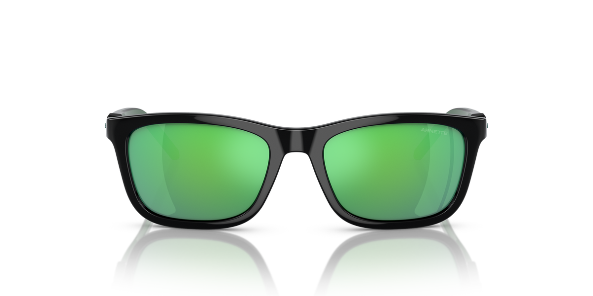 Arnette AN4315 Teen Speerit Kids' Sunglasses in 27533R Black / Green lens, front view