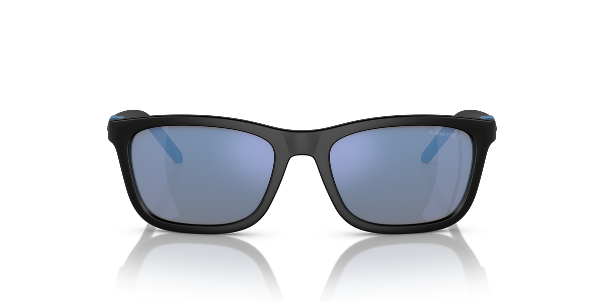 Arnette AN4315 Teen Speerit Kids' Sunglasses in 275822 Matte Black / Dark Grey Mirror Water Polarized lens, front view