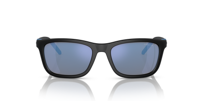 Arnette AN4315 Teen Speerit Kids' Sunglasses in 275822 Matte Black / Dark Grey Mirror Water Polarized lens, front view