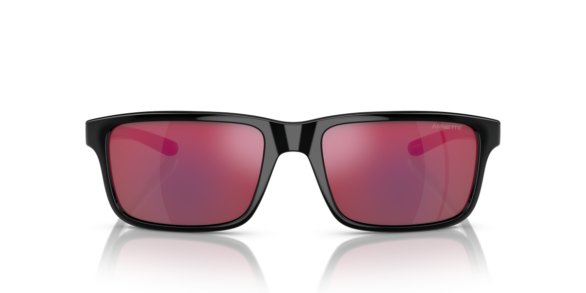 Arnette AN4322 Mwamba Sunglasses in 27536Q Black / Grey Mirror Orange/Yellow lens, front view