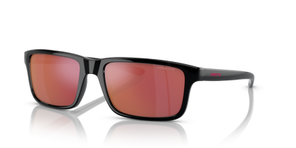 Arnette AN4322 Mwamba Sunglasses in 27536Q Black / Grey Mirror Orange/Yellow lens