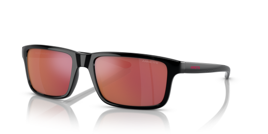 Arnette AN4322 Mwamba Sunglasses in 27536Q Black / Grey Mirror Orange/Yellow lens