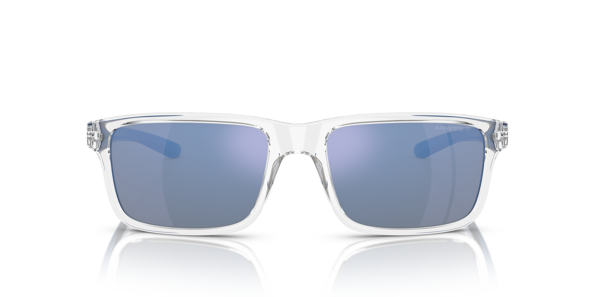 Arnette AN4322 Mwamba Sunglasses in 275522 Crystal / Dark Grey Mirror Water Polarized lens, front view