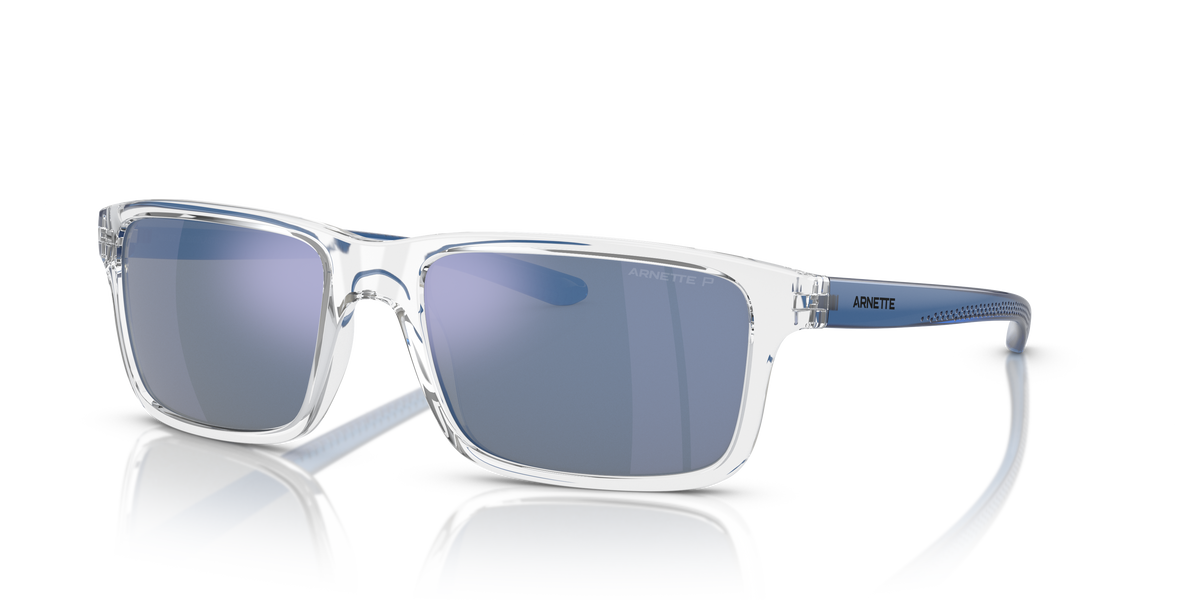 Arnette AN4322 Mwamba Sunglasses in 275522 Crystal / Dark Grey Mirror Water Polarized lens
