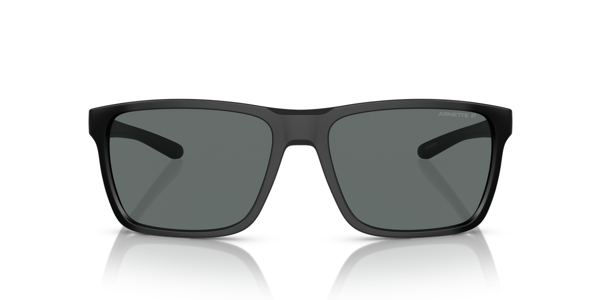 Arnette AN4323 Sokatra Sunglasses in 275881 Matte Black / Polarized Grey lens, front view