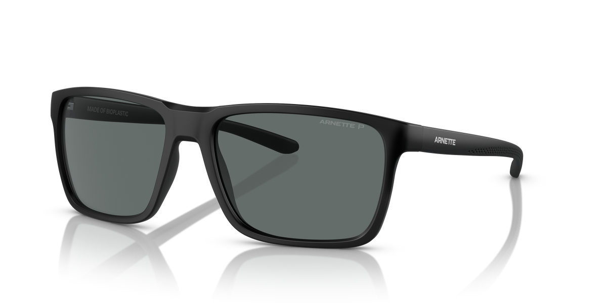Arnette AN4323 Sokatra Sunglasses in 275881 Matte Black / Polarized Grey lens