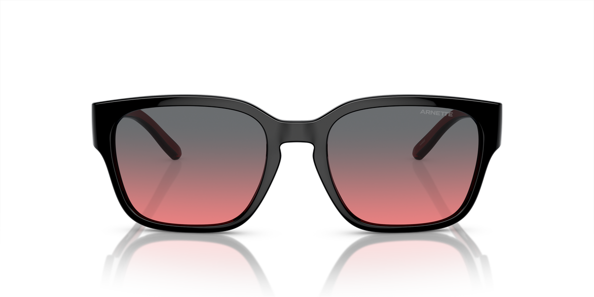 Arnette AN4325 Hamie Sunglasses in 275377 Black / Red/Dark Grey lens, front view