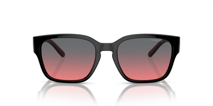Arnette AN4325 Hamie Sunglasses in 275377 Black / Red/Dark Grey lens, front view