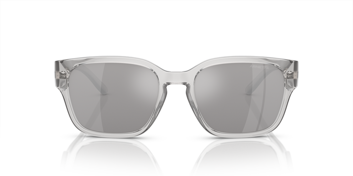 Arnette AN4325 Hamie Sunglasses in 28586G Transparent Grey / Light Grey Mirror Silver 80 lens, front view