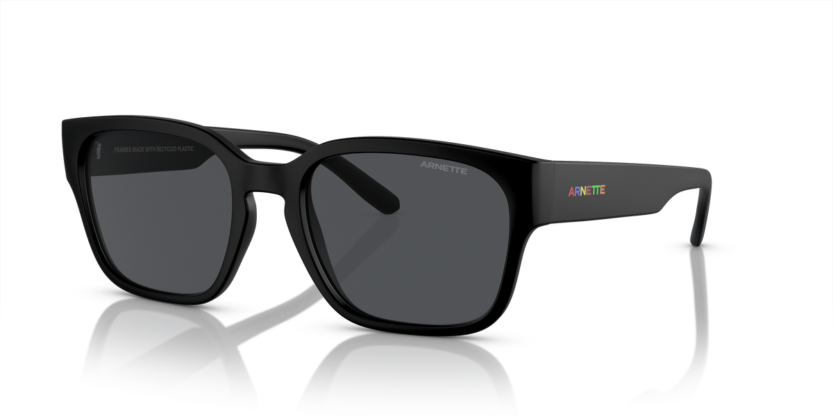 Arnette AN4325 Hamie Sunglasses in 290087 Matte Recycled Black / Dark Grey lens