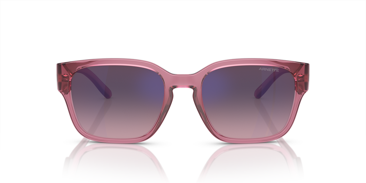 Arnette AN4325 Hamie Sunglasses in 2907H9 Transparent Pink / Rose Gradient Grey Mirror Blue lens, front view