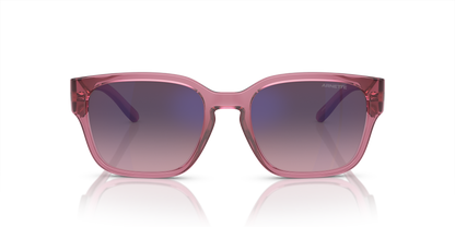 Arnette AN4325 Hamie Sunglasses in 2907H9 Transparent Pink / Rose Gradient Grey Mirror Blue lens, front view