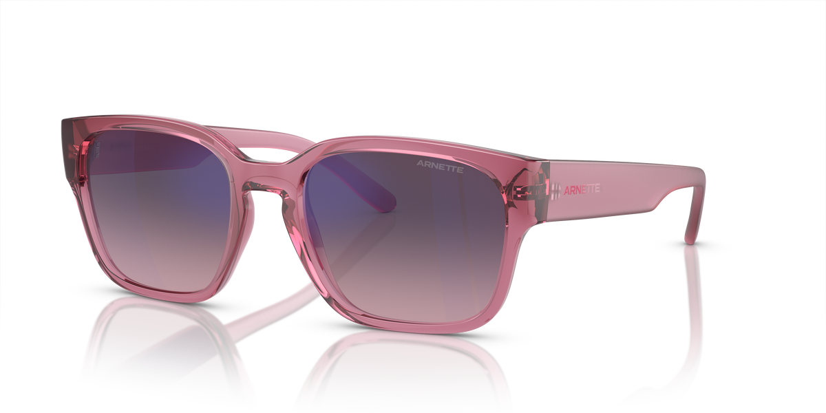 Arnette AN4325 Hamie Sunglasses in 2907H9 Transparent Pink / Rose Gradient Grey Mirror Blue lens