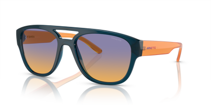 Arnette AN4327 Mew2 Sunglasses in 29012H Transparent Blue / Fifty Blue/Orange lens