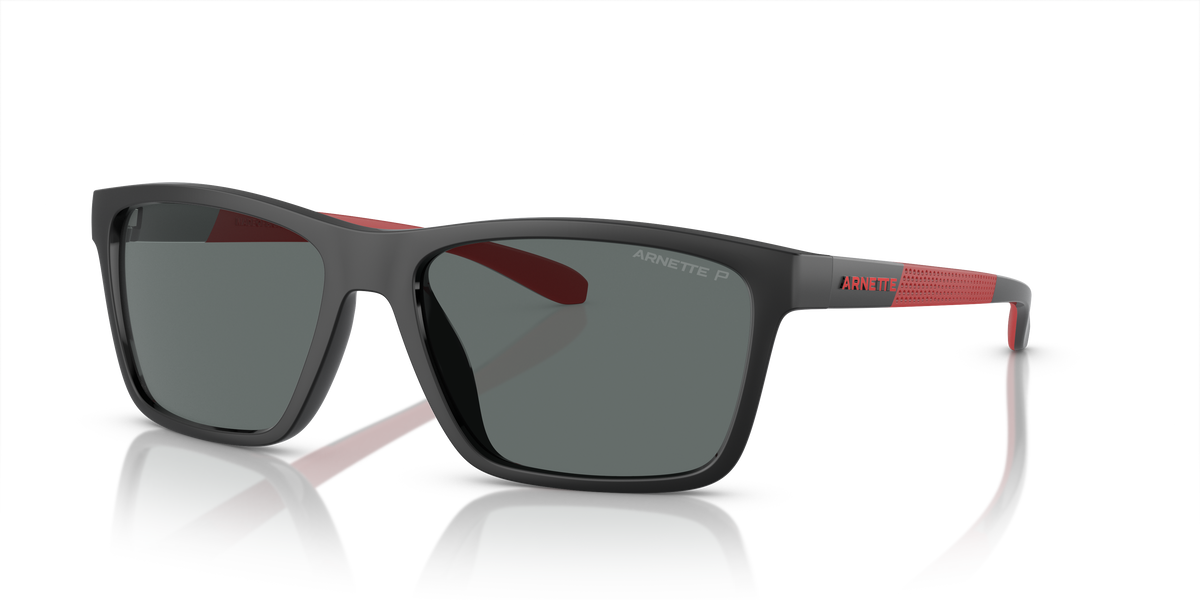 Arnette AN4328U Middlemist Sunglasses in 275381 Black / Dark Grey Polarized lens